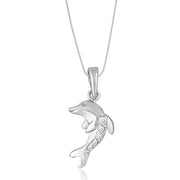 Taraash Sterling Silver Cz Dolphin Pendant With Chain For Women COMBO PDCH 101 - Taraash