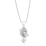 Load image into Gallery viewer, Taraash Sterling Silver Cz Dolphin Pendant With Chain For Women COMBO PDCH 143 - Taraash