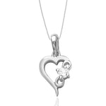 Load image into Gallery viewer, Taraash Sterling Silver Cz Heart Pendant With Chain For Women COMBO PDCH 118 - Taraash