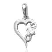 Taraash Sterling Silver Cz Heart Pendant With Chain For Women COMBO PDCH 118 - Taraash