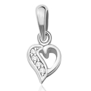 Taraash Sterling Silver Cz Heart Pendant With Chain For Women COMBO PDCH 94 - Taraash