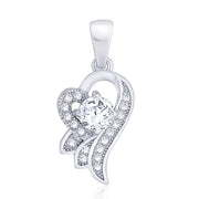 Taraash Sterling Silver Cz Heart Shape Pendant With Chain For Women COMBO PDCH 139 - Taraash