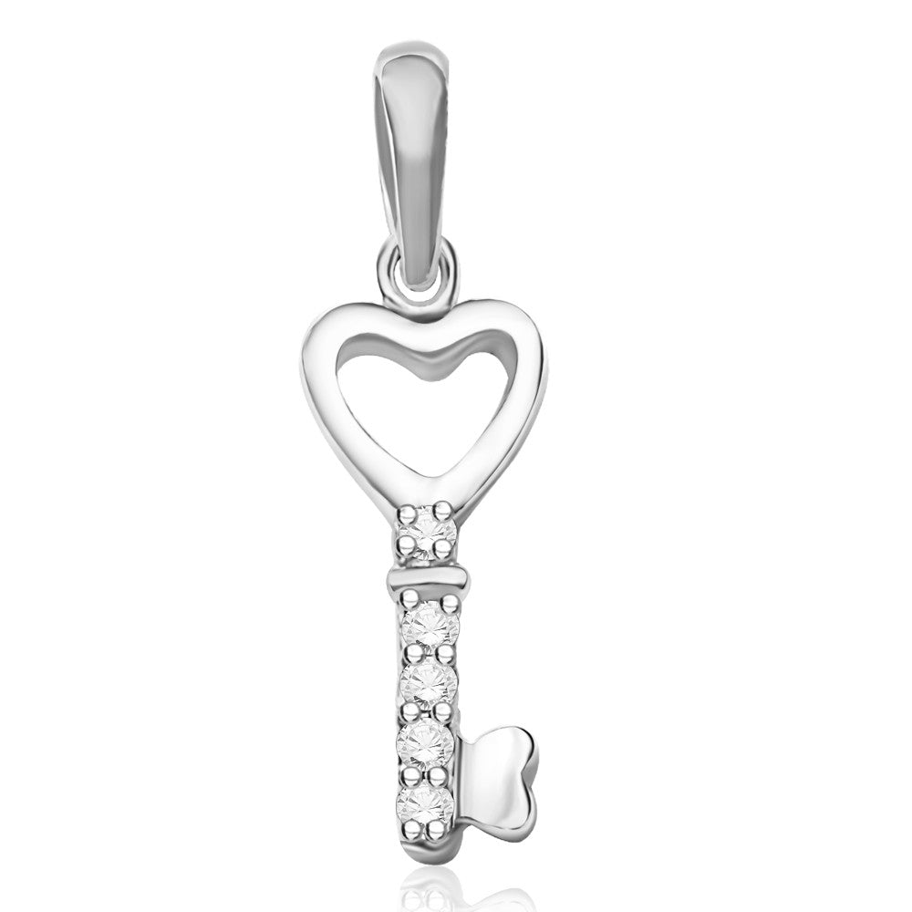 Taraash Sterling Silver Cz Key Pendant With Chain For Women COMBO PDCH 86 - Taraash