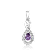 Taraash Sterling Silver Cz Oval Shape Pendant With Chain For Women COMBO PDCH 151 - Taraash