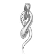 Taraash Sterling Silver Cz Snake Pendant With Chain For Women COMBO PDCH 120 - Taraash