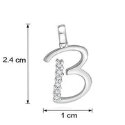 Taraash Sterling Silver Cz Studded Initial 