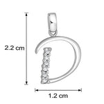 Load image into Gallery viewer, Taraash Sterling Silver CZ Studded Initial &quot;D&quot; Pendant For Men /Women CBPD028I-04 - Taraash
