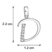Taraash Sterling Silver CZ Studded Initial 