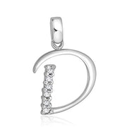 Taraash Sterling Silver CZ Studded Initial 