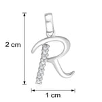 Load image into Gallery viewer, Taraash Sterling Silver CZ Studded Initial &quot;R&quot; Pendant For Men /Women CBPD028I-10 - Taraash
