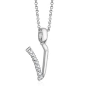 Taraash Sterling Silver Cz Studded Initial 