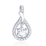 Load image into Gallery viewer, Taraash Sterling Silver Cz Studded Pear Drop Pendant With Chain For Women COMBO PDCH 137 - Taraash