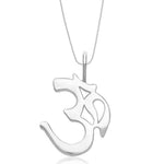 Load image into Gallery viewer, Taraash Sterling Silver Divine Om Pendant With Chain For Unisex COMBO PDCH 65 - Taraash
