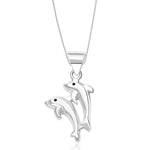 Load image into Gallery viewer, Taraash Sterling Silver Dolphin Pendant With Chain For Unisex COMBO PDCH 71 - Taraash
