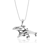 Load image into Gallery viewer, Taraash Sterling Silver Dolphin Pendant With Chain For Unisex COMBO PDCH 84 - Taraash
