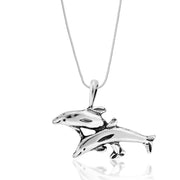 Taraash Sterling Silver Dolphin Pendant With Chain For Unisex COMBO PDCH 84 - Taraash