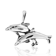 Taraash Sterling Silver Dolphin Pendant With Chain For Unisex COMBO PDCH 84 - Taraash