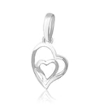 Load image into Gallery viewer, Taraash Sterling Silver Double Heart Pendant With Chain For Women COMBO PDCH 96 - Taraash