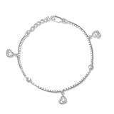 Taraash Sterling Silver Double Heart shape bracelets - Taraash