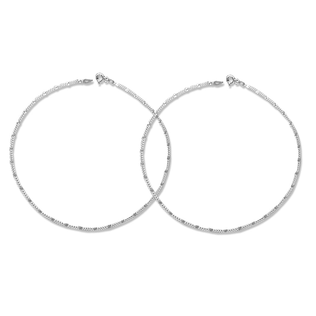 Taraash Sterling Silver Fancy Chain Anklet For Women - Taraash