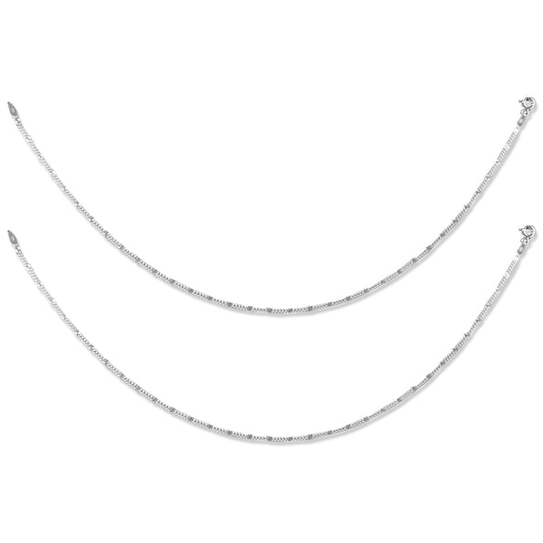 Taraash Sterling Silver Fancy Chain Anklet For Women - Taraash