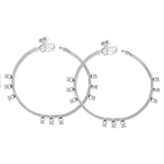 Taraash Sterling Silver Fancy Dangling Beads Anklet For Women - Taraash