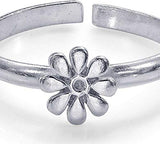 Taraash Sterling Silver Flourishing Floral Toe Ring For Women LR1210S - Taraash