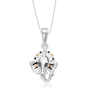 Taraash Sterling Silver Ganeshji Pendant With Chain For Unisex COMBO PDCH 74 - Taraash