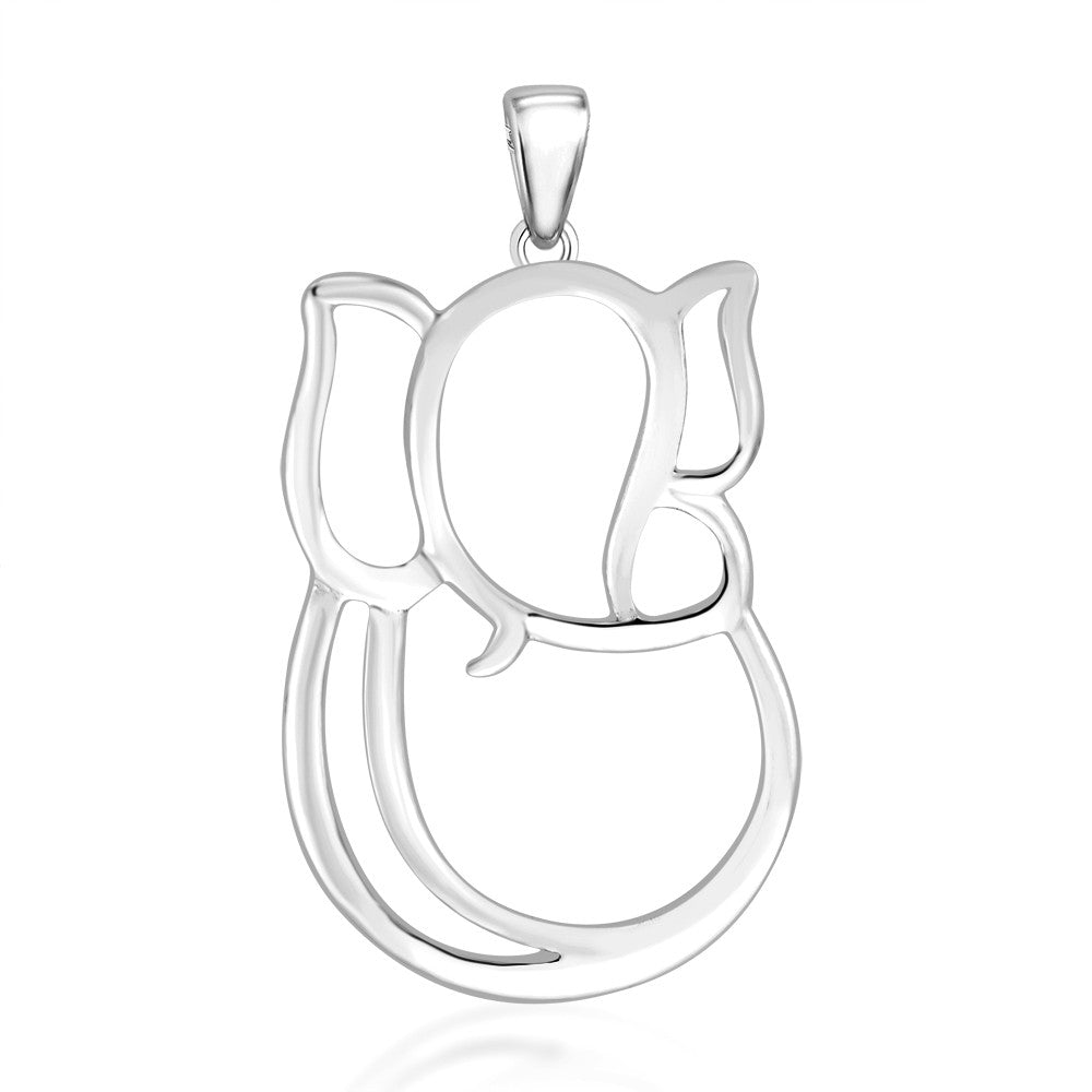 Taraash Sterling Silver Ganeshji Pendant With Chain For Unisex COMBO PDCH 76 - Taraash