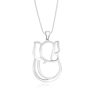Taraash Sterling Silver Ganeshji Pendant With Chain For Unisex COMBO PDCH 76 - Taraash