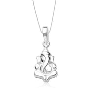 Taraash Sterling Silver Ganeshji Pendant With Chain For Unisex COMBO PDCH 77 - Taraash