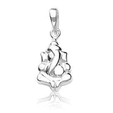 Taraash Sterling Silver Ganeshji Pendant With Chain For Unisex COMBO PDCH 77 - Taraash