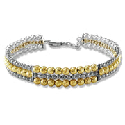 Taraash Sterling Silver Gold Plated Bangle For Women - Taraash