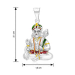Load image into Gallery viewer, Taraash Sterling Silver Hanuman Pendant With Chain For Men COMBO PDCH 148 - Taraash
