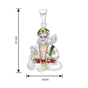 Taraash Sterling Silver Hanuman Pendant With Chain For Men COMBO PDCH 148 - Taraash