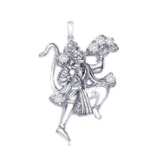 Taraash Sterling Silver Hanuman Pendant With Chain For Men COMBO PDCH 149 - Taraash