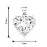 Load image into Gallery viewer, Taraash Sterling Silver Heart Pendant With Chain For Girls COMBO PDCH 82 - Taraash