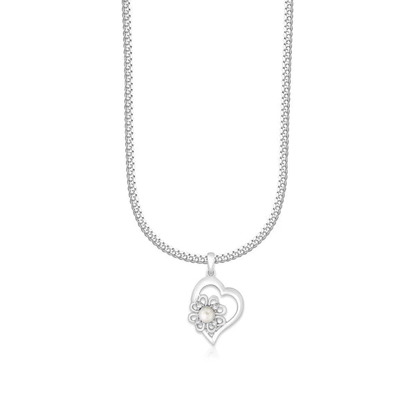 Taraash Sterling Silver Heart Pendant With Chain For Girls/Womens COMBO PDCH 153 - Taraash