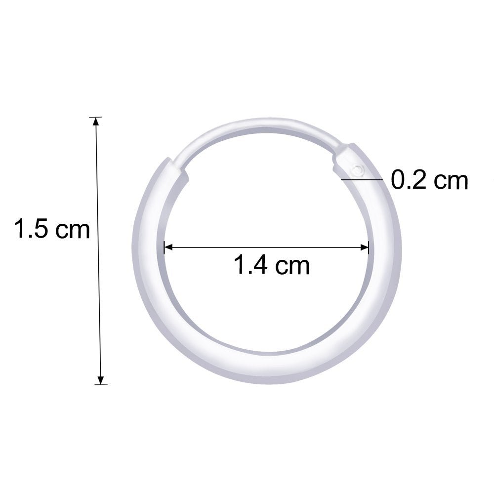 Taraash Sterling-Silver Hoop Earring For Women Silver - H42016M - Taraash