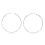 Taraash Sterling-Silver Hoop Earring For Women Silver-H42060M - Taraash