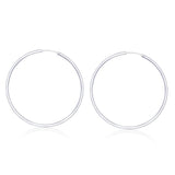 Taraash Sterling-Silver Hoop Earring For Women Silver-H42060M - Taraash