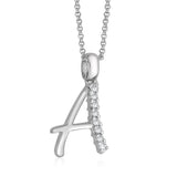 Taraash Sterling Silver Initial "A" CZ Pendant For Men /Women CBPD028I-01 - Taraash