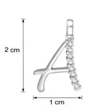 Taraash Sterling Silver Initial "A" CZ Pendant For Men /Women CBPD028I-01 - Taraash