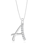 Load image into Gallery viewer, Taraash Sterling Silver Initial &quot;A&quot; Cz Pendant With Chain For Unisex COMBO PDCH 126 - Taraash
