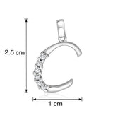 Taraash Sterling Silver Initial "C" CZ Pendant For Men /Women CBPD028I-03 - Taraash