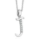 Taraash Sterling Silver Initial "J" CZ Pendant For Men /Women CBPD028I-05 - Taraash
