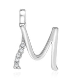Taraash Sterling Silver Initial "M" CZ Pendant For Men /Women CBPD028I-07 - Taraash