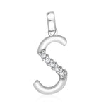Load image into Gallery viewer, Taraash Sterling Silver Initial &quot;S&quot; CZ Pendant For Men /Women CBPD028I-11 - Taraash
