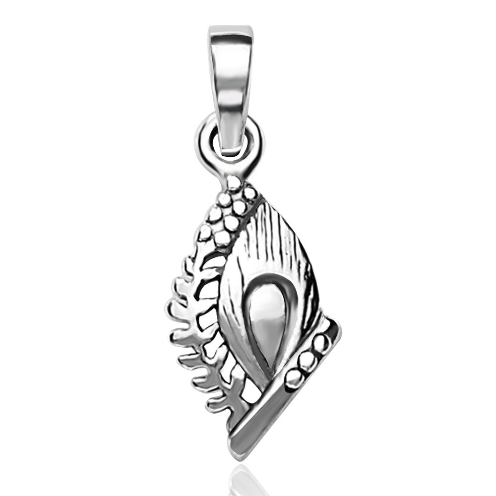 Taraash Sterling Silver Krishna Fether Pendant With Chain For Unisex COMBO PDCH 57 - Taraash