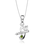 Load image into Gallery viewer, Taraash Sterling Silver Krishna Flute Pendant With Chain For Unisex COMBO PDCH 56 - Taraash
